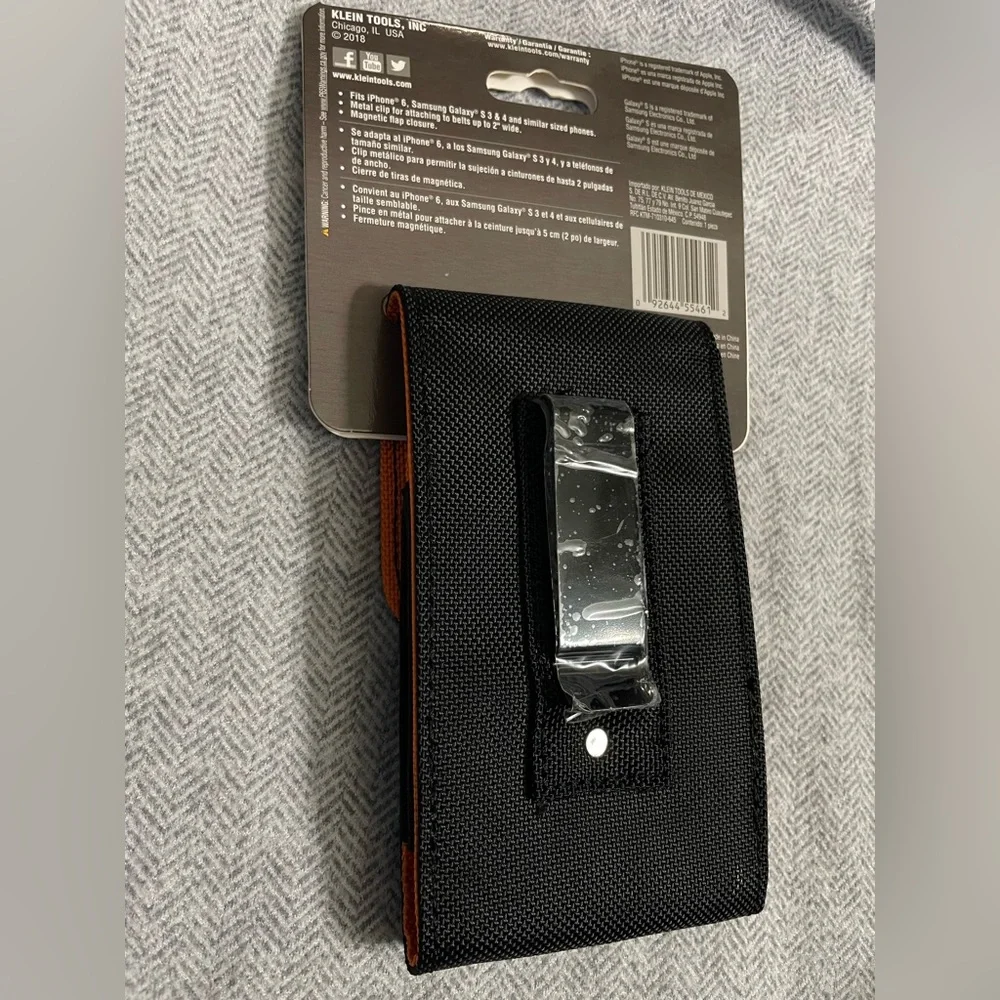 Men's Orange Phone Wallet Belt Clip - Secure Carry